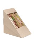 Boîte sandwich triangle kraft 123 x 82 x 123mm (colis 500 boites)