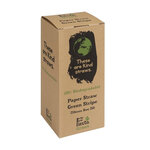 Paille biodégradable en papier Fiesta Green - Vert & blanc - Lot de 250 - Papier