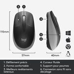 LOGITECH - Souris sans fil M190 Mid Gris