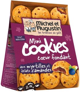 Michel et Augustin Mini Cookies Myrtilles Amandes (lot de 3)