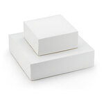 Boîte pâtissière carton blanche 26x26x5 cm (colis de 2)