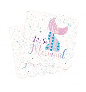 Lot de 20 serviettes - Sirène