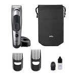 BRAUN Tondeuse pour cheveux HC5090 - 17 longueurs de coupe - 3 a 24mm - 40 minutes d'autonomie - Noir / Grise