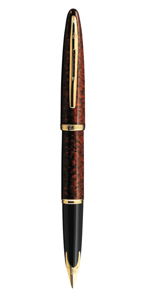 WATERMAN Carène Stylo plume, Ambre, plume moyenne 18K, encre bleue, Coffret cadeau