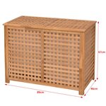 vidaXL Coffre de blanchisserie Bois massif de noyer 89 x 46 x 67 cm