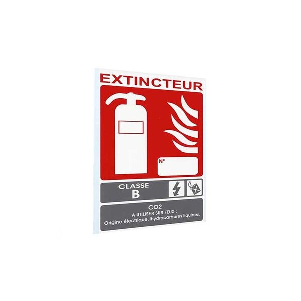 Panneau signalétique extincteur b