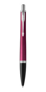 PARKER Urban - Stylo-bille, magenta éclatant, pointe moyenne, attributs chromés, recharge bleue