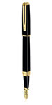 WATERMAN Exception Stylo plume fin, Noir, plume fine 18K, encre bleue, Coffret cadeau