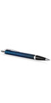PARKER IM Stylo bille, "Blue Origin", attributs chromés, Recharge bleue pointe moyenne, en écrin
