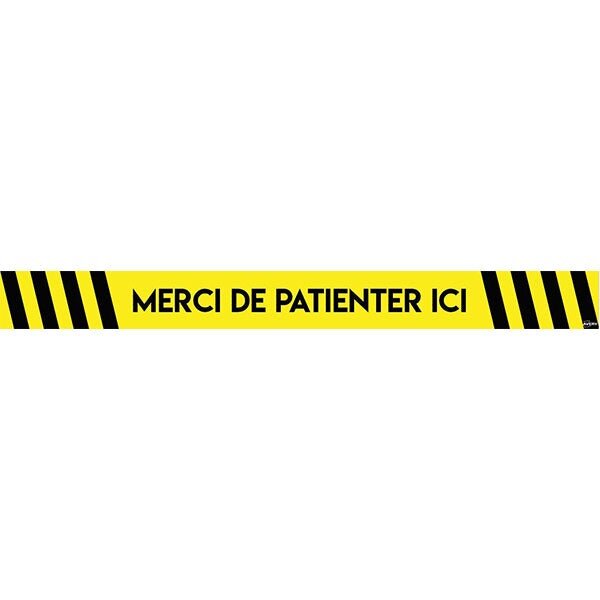 2 Stickers sol marquage - Bande rectangulaire