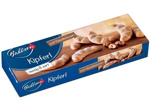 Boite de 125g Biscuit noisette croissant arôme vanille BAHLSEN