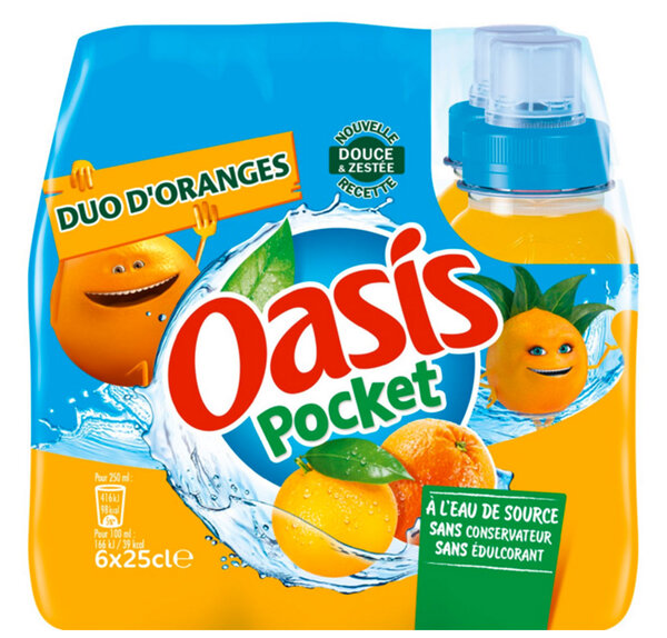 Oasis Pocket Duo d’Oranges 25cl (lot de 72)