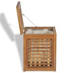 vidaXL Panier à linge 3 pcs Teck