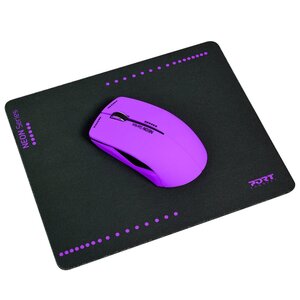 PORT DESIGN MOUSE NEON WIRELESS MOUSE NEON WIRELESS + MOUSEPAD PURPLE