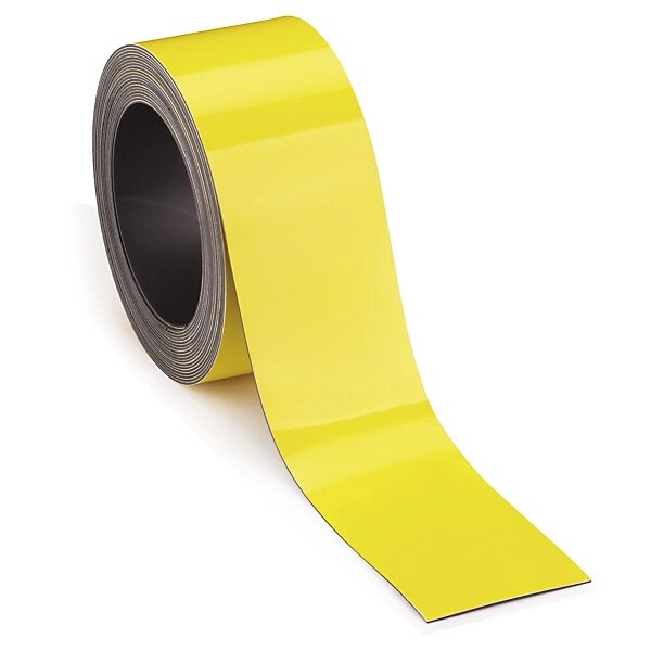 Étiquette magnétique en rouleau jaune 15 mm x5 m (colis de 2)