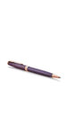 PARKER Sonnet stylo bille, argent ciselé violet, attributs or rose, recharge encre noire pointe moyenne – Livré dans son écrin