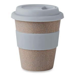 Gobelet avec grip et couvercle - Paroi 50% fibre de bambou