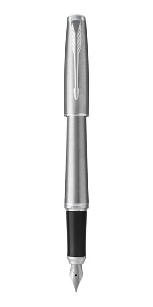 PARKER Urban Stylo plume, Métro métallique, attributs chromés, Plume fine, en écrin