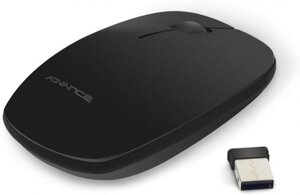 Souris sans fil Advance Shiny Rechargeable (Noir)