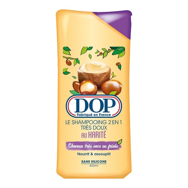 DOP Le Shampooing 2 en 1 Très Doux au Karité Sans Silicone 400ml (lot de 4)