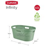 Curver Ensemble de paniers à linge 2 pcs Infinity 40L+60L Vert