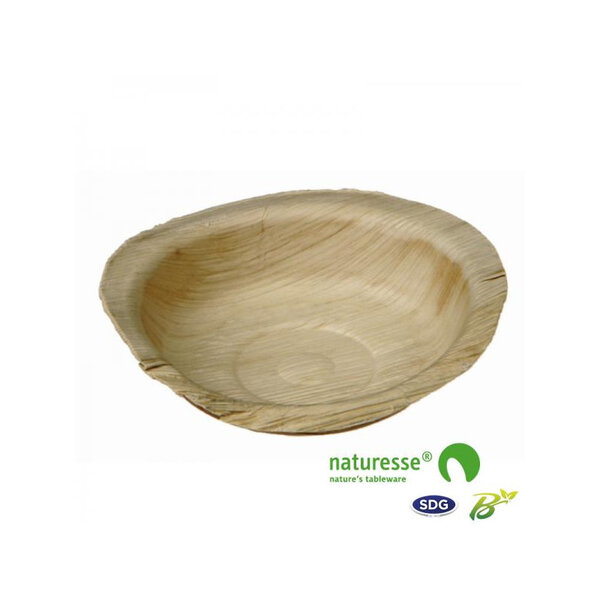 Assiette Compostable Ronde en Feuille de Palmier 12 cm - SDG - Lot de 200 - Feuilles de palmier