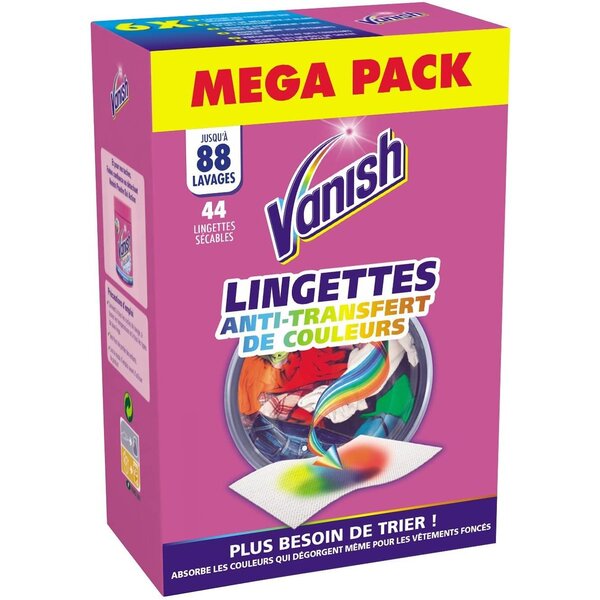 Lingettes anti-transfert de couleurs VANISH