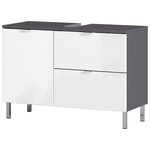 Germania Armoire sous-lavabo GW-Mauresa 34x80x56 cm Graphite et blanc