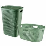 Curver Ensemble de paniers à linge 2 pcs Infinity 40L+60L Vert