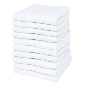vidaXL Serviette pour invités 10 pcs Coton 500 gsm 30 x 50 cm Blanc