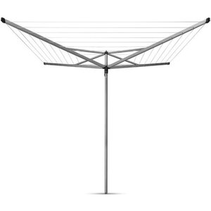 BRABANTIA - 310683 - Séchoir Essential - 50 metres  douille plastique  Ø 35 mm  4 bras  Metallic Grey