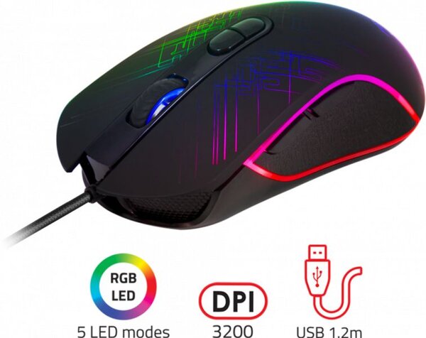 Souris filaire Gamer Advance GTA 230 RGB (Noir)