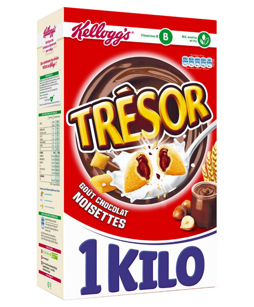 Kellogg's Kellogg’s Trésor Chocolat Noisettes Méga Format 1Kg (lot de 3)