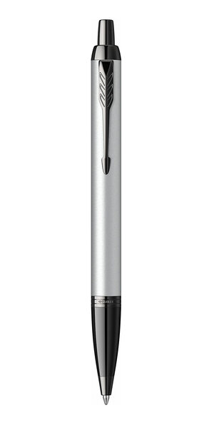 PARKER IM Monochrome Stylo bille, Gris mat, recharge bleue pointe moyenne, Coffret cadeau