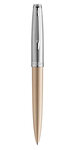 WATERMAN Emblème Deluxe stylo bille, or avec attributs chromés, recharge bleue pointe moyenne, écrin