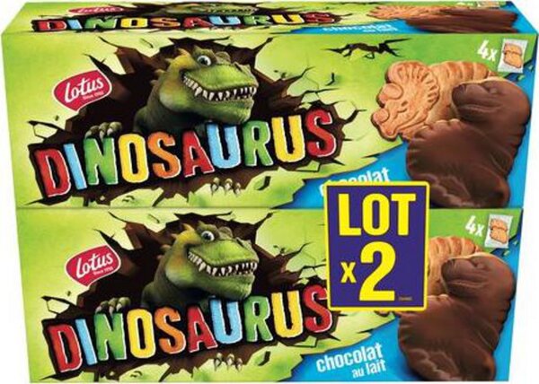 LOTUS DINOSAURUS CHOCOLT 450G BISCUITERIE BISCUITS CHOCOLATES