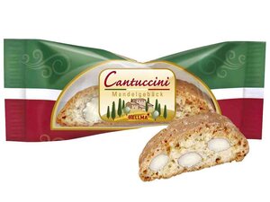 Boite de 60 biscuits amande Cantuccini 8g emballé individuel HELLMA
