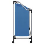 vidaXL Trieuse à linge avec 3 sacs Bleu Acier