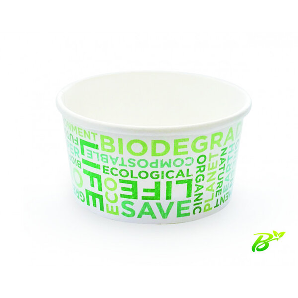 Pot de Glace en Carton Recyclable Texte Bio 155 ml - SDG - Lot de 1485