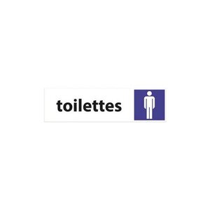 Plaque de signalisation Adhésive aluminium 'Toilettes Hommes' L17 x H4,7 cm PAVO