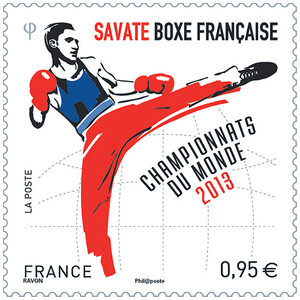 Timbre Savate Boxe française - Championnats du monde 2013