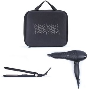 LIVOO DOS170 Coffret coiffure Seche-cheveux et Lisseur - Seche-cheveux 2 vitesses,3 températures - Lisseur plaques céramiques 230°C