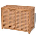 vidaXL Coffre de blanchisserie Bois massif de noyer 89 x 46 x 67 cm