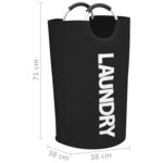 vidaXL Trieuse à linge Noir