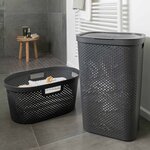 Curver Ensemble de paniers à linge 2 pcs Infinity 40L+60L Anthracite