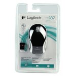 LOGITECH souris mini sans fil optique - M187 Noir