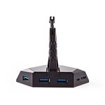 Organisateur de câble de souris Nedis avec Hub USB 3.0 (Noir)