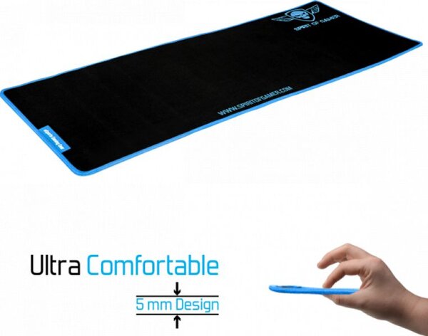 Tapis de souris Spirit of Gamer Mouse Pad Blue Victory - XXL (Noir/Bleu)