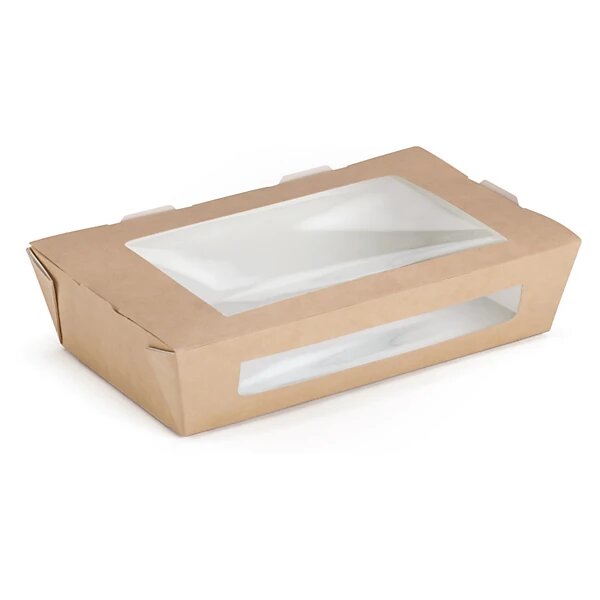 Boîte carton avec fenêtre en amidon de maïs DUNI 1200 cc (colis de 200)