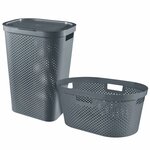 Curver Ensemble de paniers à linge 2 pcs Infinity 40L+60L Anthracite